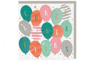 Colourful Balloons Congratulations Card